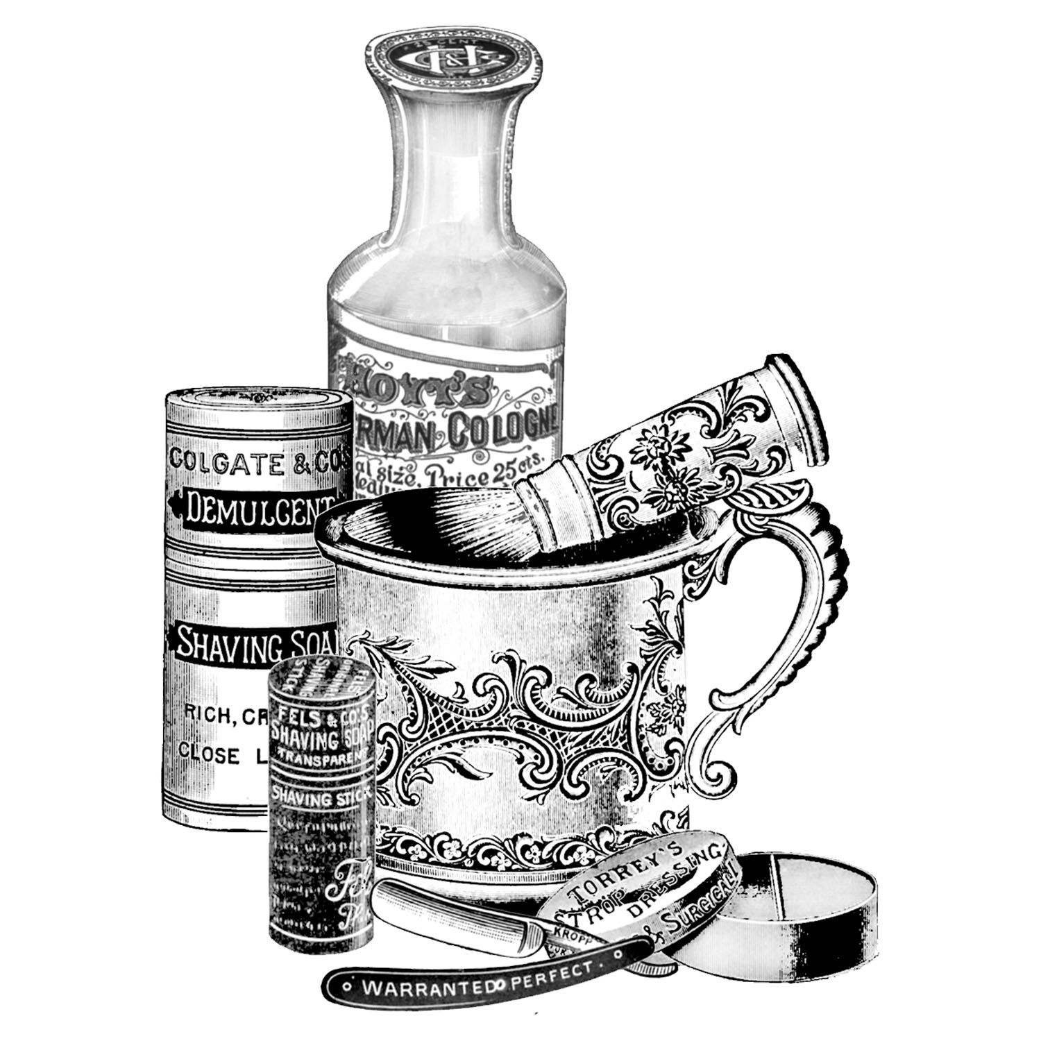 #1793 - Shaving Collage - Man